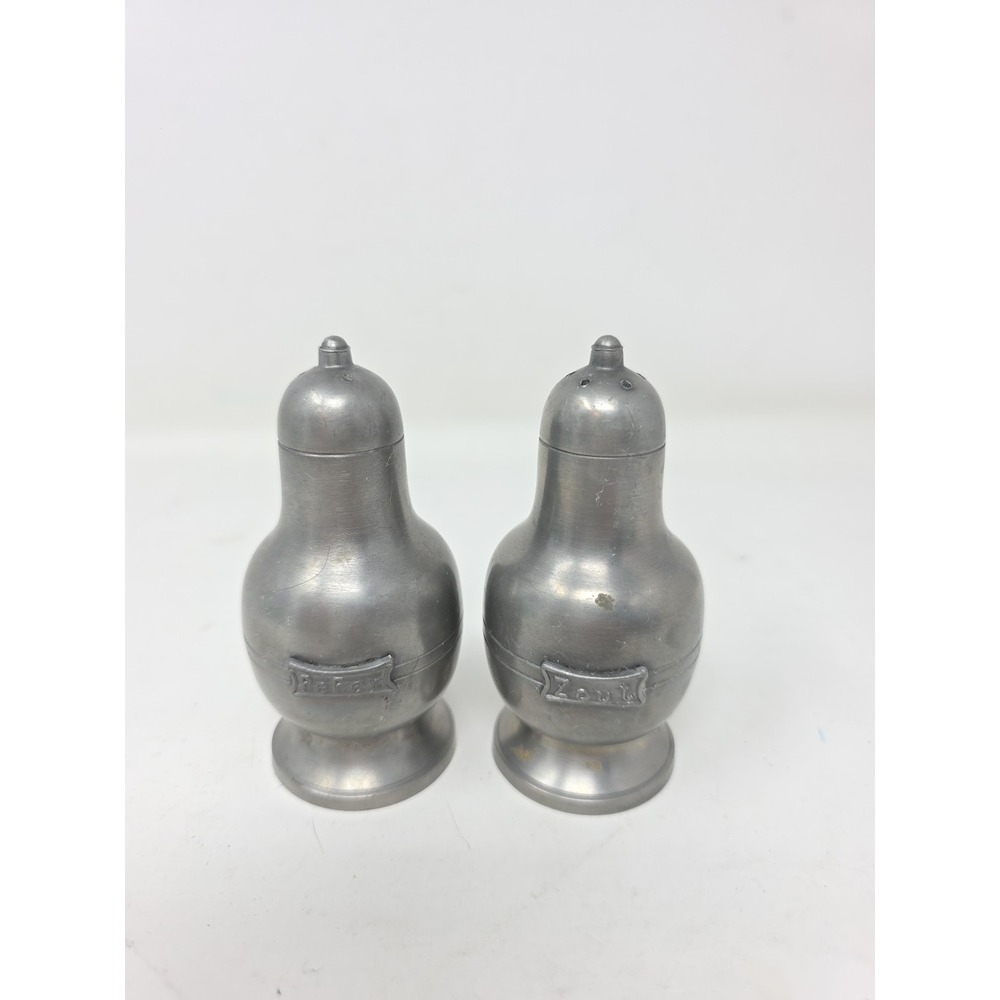 Vintage Dutch salt‎ & Pepper Shakers Pewter? Metal Mcm